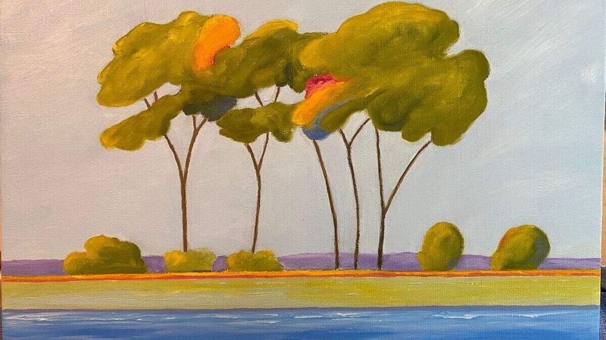 Barbara Arnold’s “Sacramento River Trees” is among the works of art up for auction from the Crocker Museum this week.