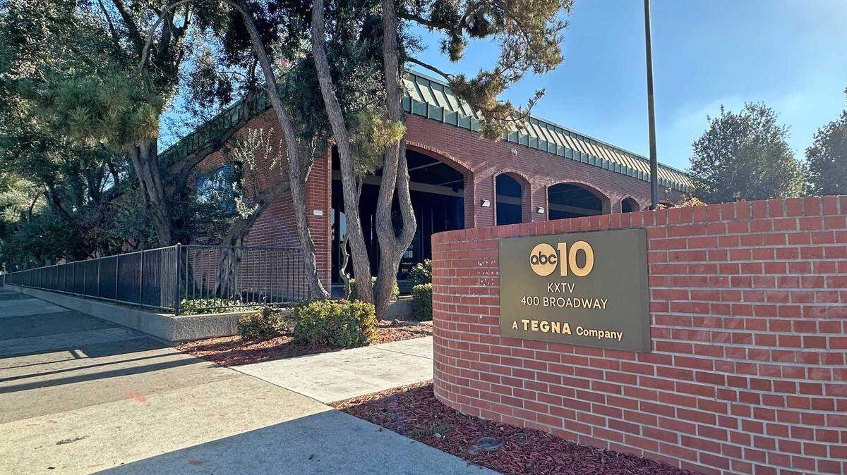 The studios and offices of KXTV, Channel 10, at 400 Broadway in Sacramento’s Upper Land Park neighborhood on Monday, Dec. 4, 2023. The station’s owner is in talks to sell its holdings to Nexstar Media Group.