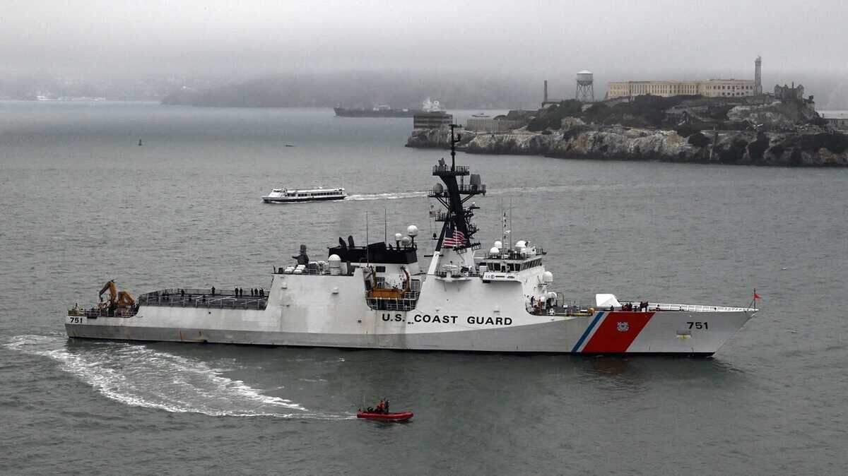 Coast Guard cutter Waesche and crew transit the San Francisco Bay en route to their Base Alameda home port on Aug. 11, 2024. The Coast Guard suspended its extensive search for Waesche crew member Bryan Lee from Sacramento County, who went missing in the Pacific Ocean.