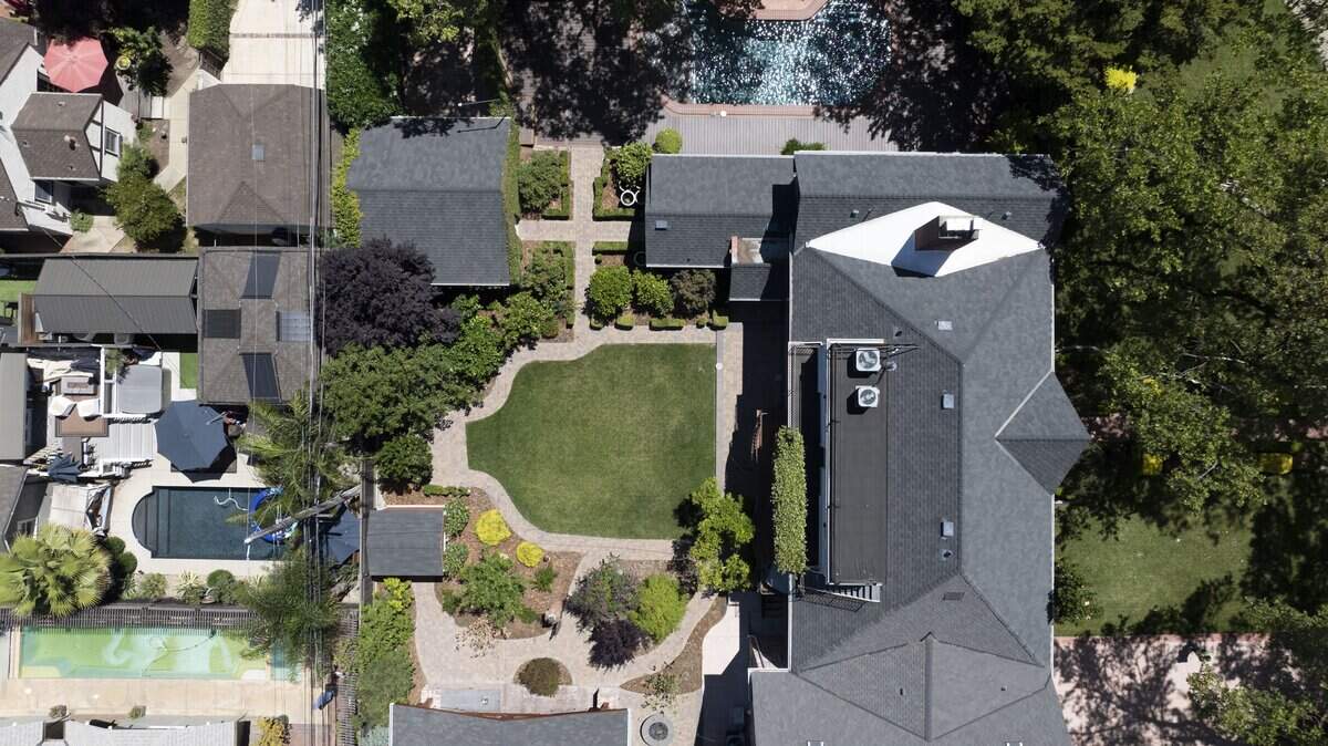 The backyard of a home for sale in East Sacramento’s Fabulous 40 neighborhood on Tuesday. The 1920s era estate sits on 4.2 acres.