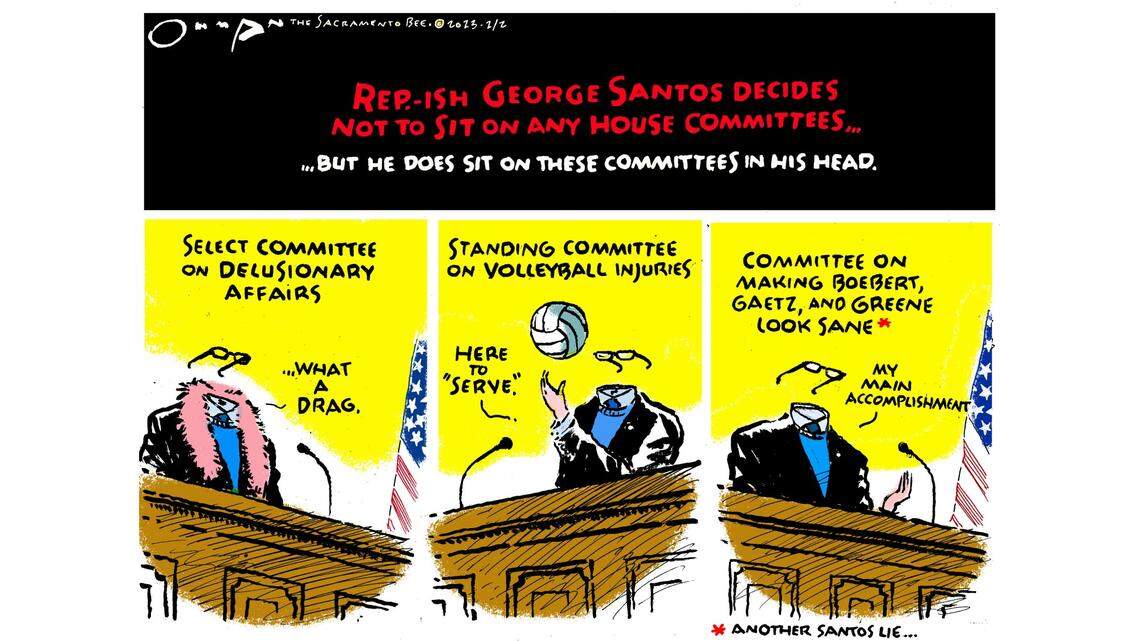 Jack Ohman: Santos’s committees ...