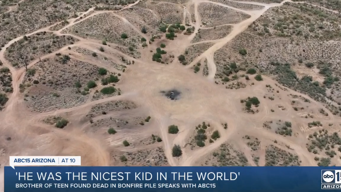 A body belonging to a missing 18-year-old man was found in a bonfire pile on June 12 near Bulldog Canyon in Arizona, deputies said.