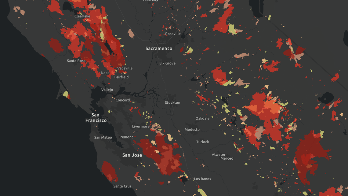 When did the forest near you last burn? Map shows 30 years of California wildfires