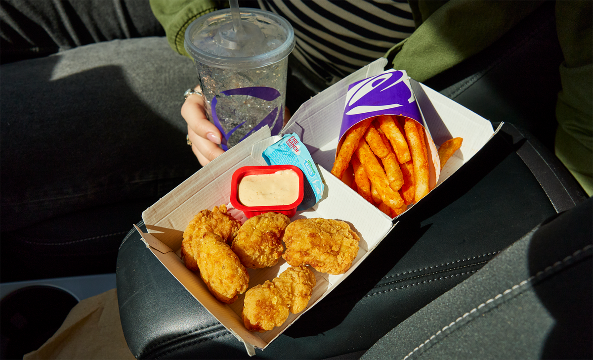 Taco Bell added a new menu item, Crispy Chicken Nuggets, at locations nationwide on Thursday, April 24, 2025. A combo meal, which comes with Nacho Fries, nacho cheese sauce and a large fountain drink, costs $5.99 to $8.99.