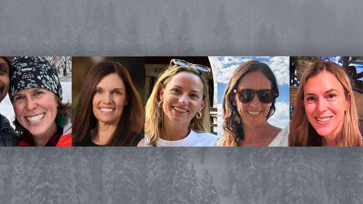 Some of the victims of the Castle Peak avalanche: from left, Caroline Sekar, Carrie Atkin, Kate Vitt, Kate Morse and Danielle Keatley.