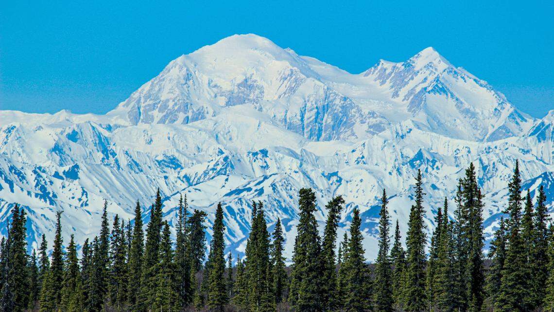 A search continues for two overdue climbers near the Moose’s Tooth mountain at Denali National Park, Alaska rangers say.