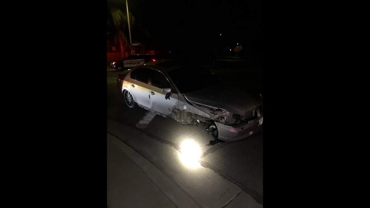 Police arrested Mario Lopez, 18, on suspicion of DUI and hit-and-run early Friday, October 23, 2020. Authorities say Lopez stopped when the front right wheel of the sedan he was driving “sheared off.”