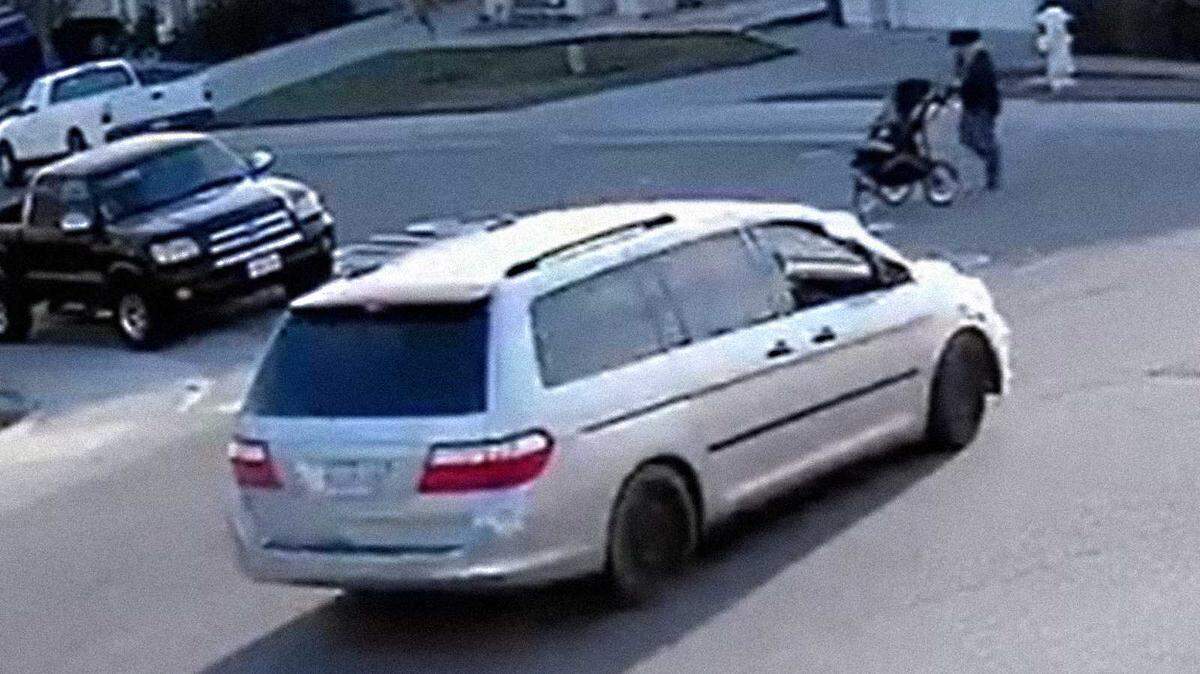 The California Highway Patrol is looking for the driver of a Honda Odyssey minivan that struck a mother pushing her infant child in a stroller Sunday, Feb. 7, 2021, at the intersection of Lucchesi Drive and Harney Way in the Vineyard neighborhood of south Sacramento County.