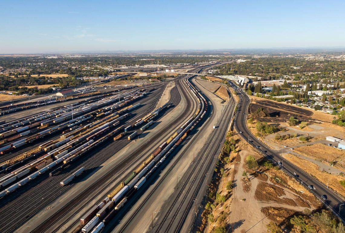 Union Pacific’s J.R. Davis Yard in Roseville is one of the largest railyards on the West Coast. A new rule approved Thursday by the California Air Resources Board would limit emissions from locomotives. The board voted Friday to begin cutting diesel emissions in tractor-trailers and other commercial trucking.