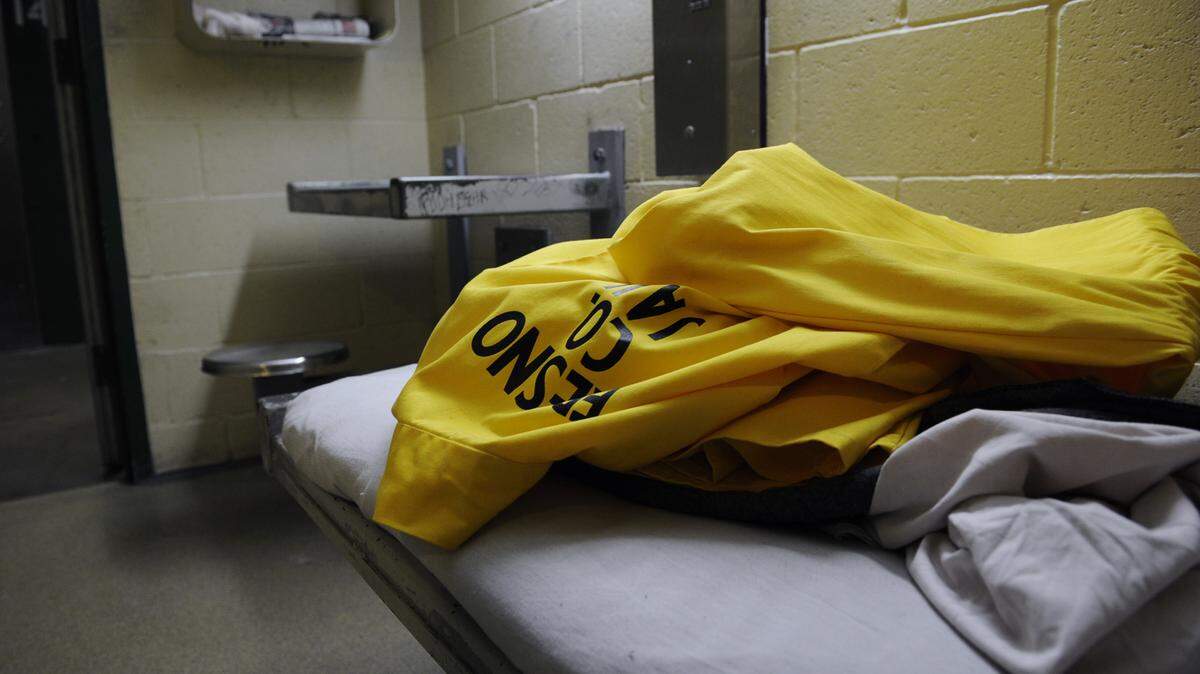 A violent offender housing cell is shown, seen during a tour at the Fresno County Jail on Tuesday morning, July 30, 2013 in downtown Fresno, Calif.
