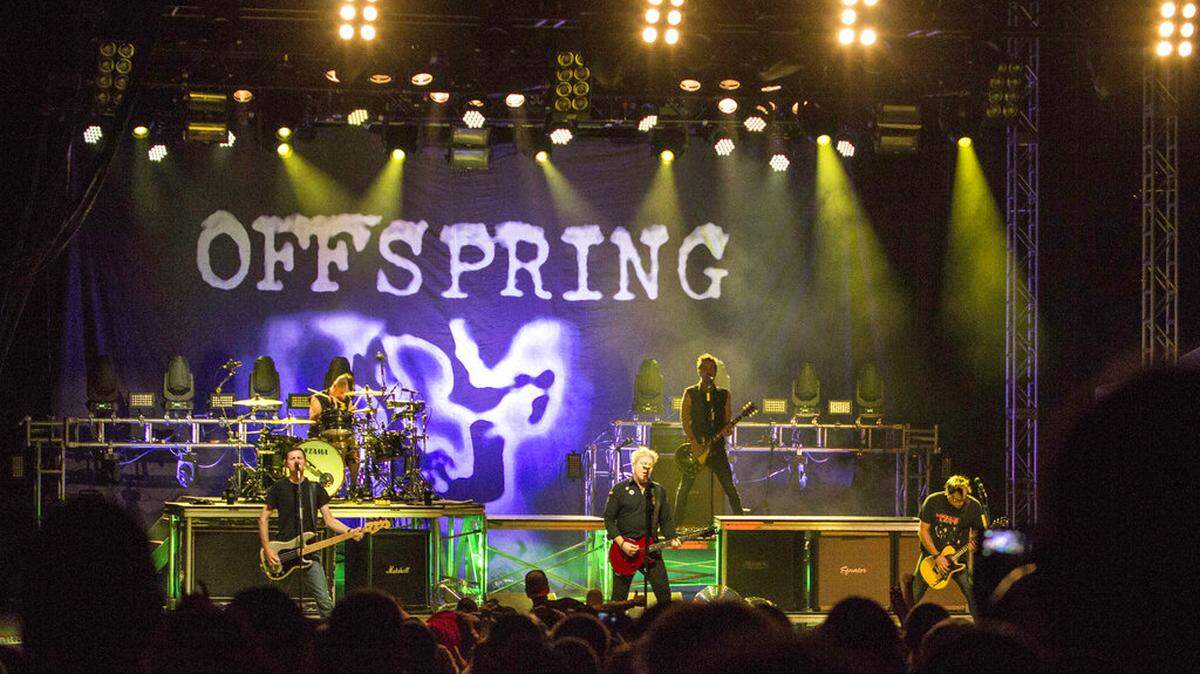 Dexter Holland, Greg K., Noodles and Pete Parada of The Offspring performs during the Summer Nationals Tour at The Masquerade on Wednesday, Aug. 20, 2014, in Atlanta. Parada said Tuesday he is no longer with the band after he refused to get a COVID-19 vaccine.