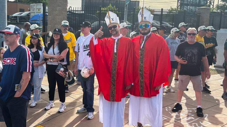 White Sox fan Pope Leo spotted in Sacramento ... twice ... sort of