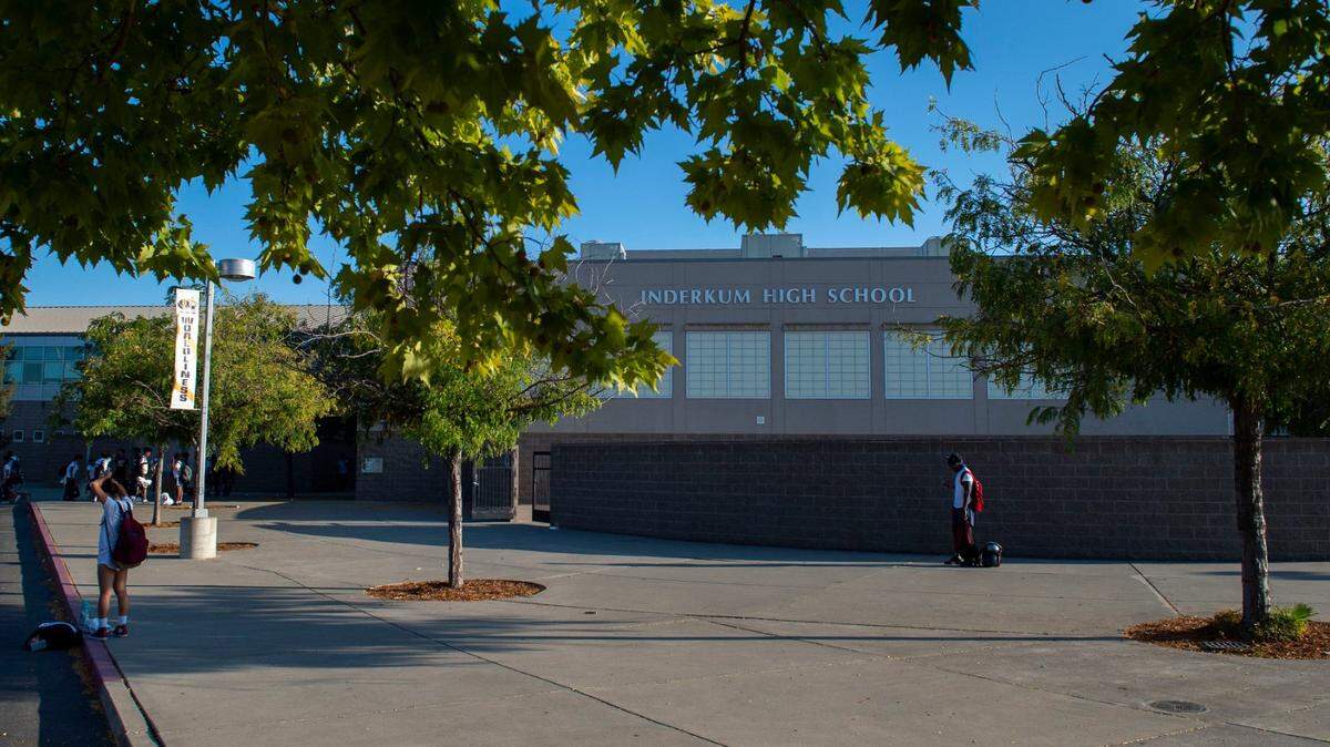 Inderkum High School is seen on Tuesday, Aug. 31, 2021. The Sacramento Police Department starting in 2026 will no longer assign school resource officers to the Natomas Unified School District, ending a three-year contract that had been set to expire in 2028 and which assigned a school resource officer to each of the Inderkum, Discovery High and Natomas High campuses.