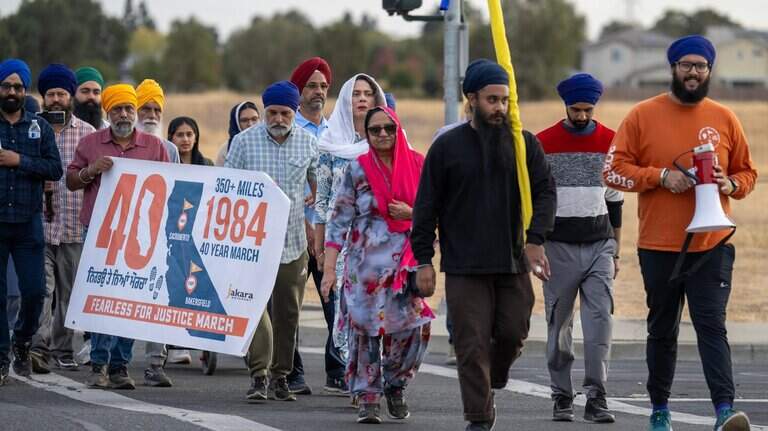 After 350-mile walk, Sikh marchers ask California governor to protect them from threats
