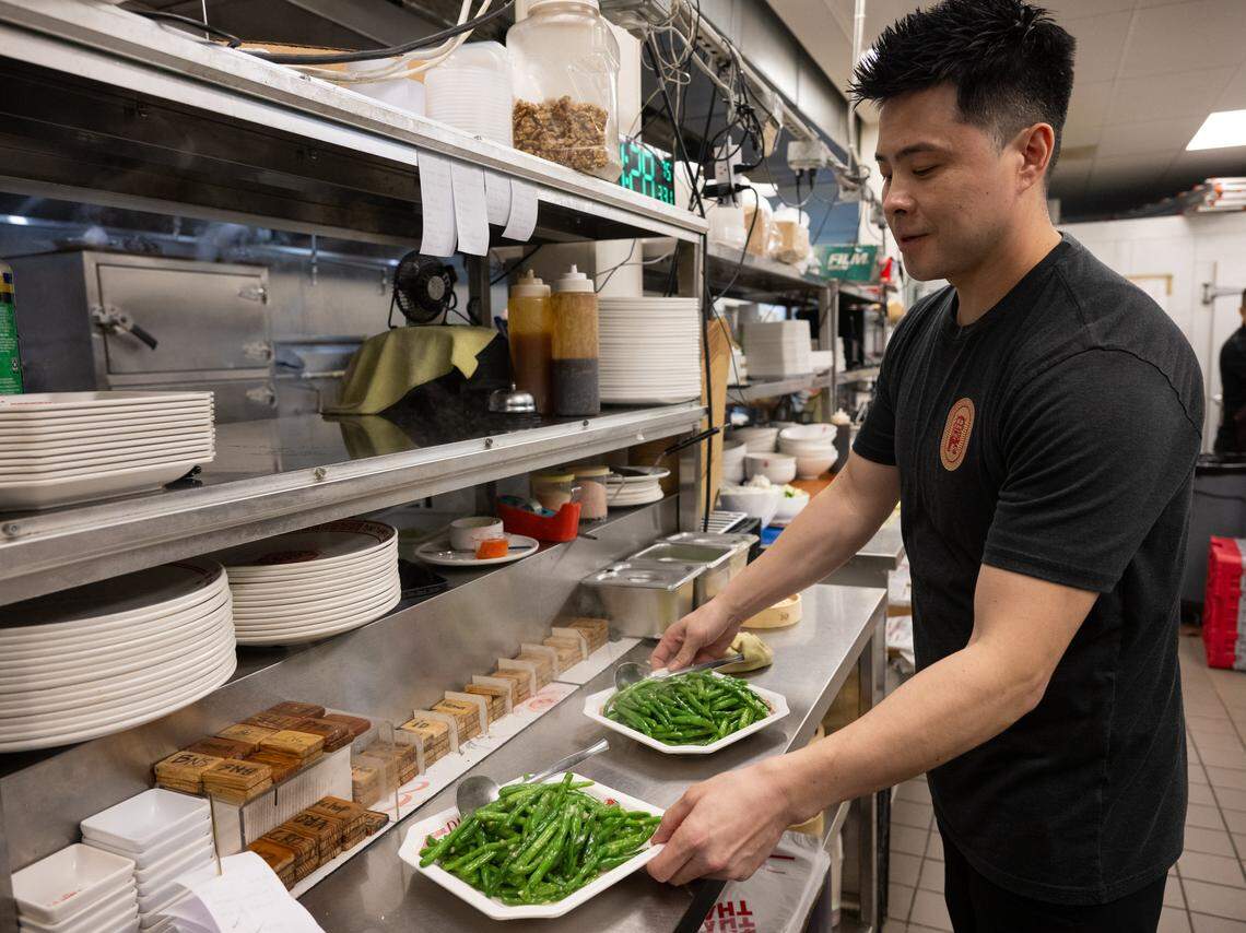 John Sin prepares food at Journey to the Dumpling in Sacramento on Tuesday, March 31, 2026. Sin will manage the new Folsom location.