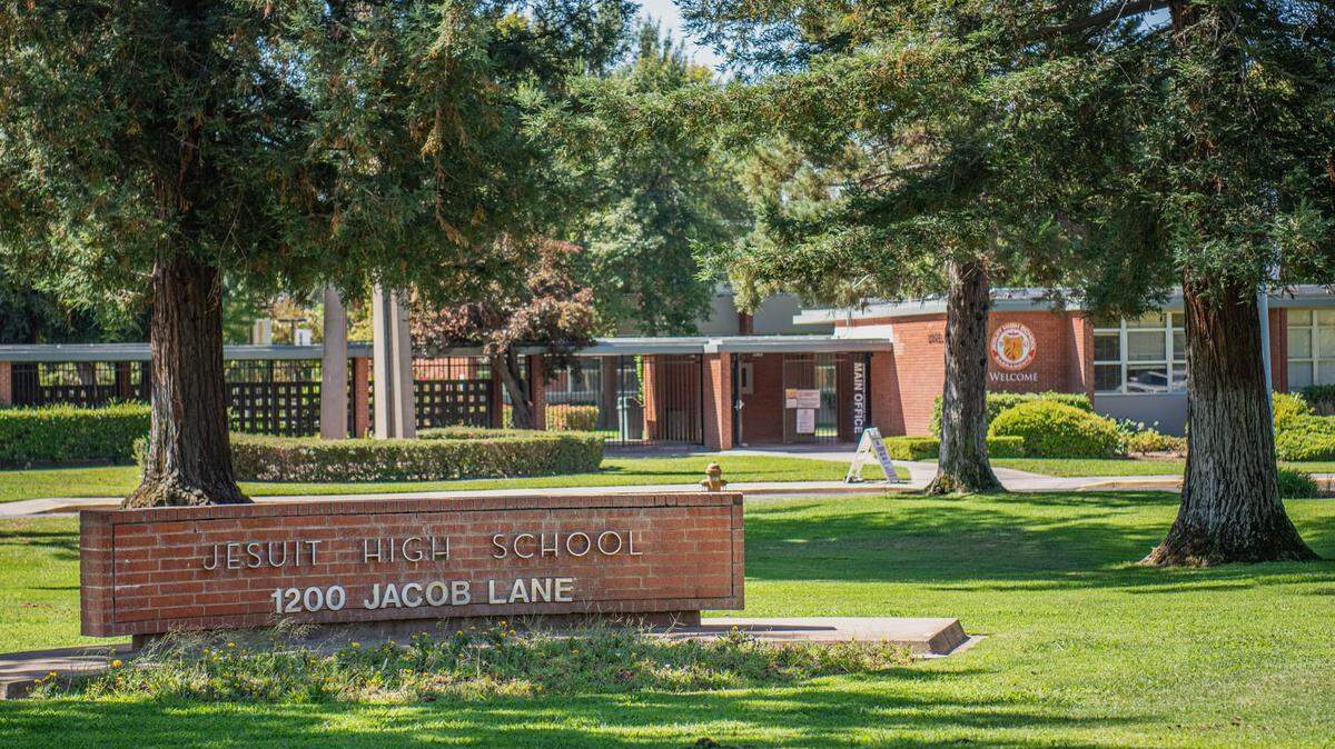 The campus of Jesuit High School in Carmichael is seen on Aug. 23, 2025.