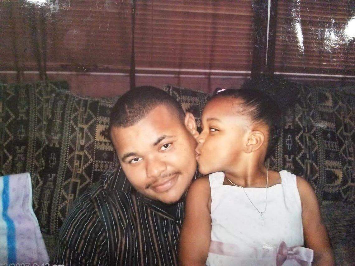 Jason King and his niece in an undated family photo.