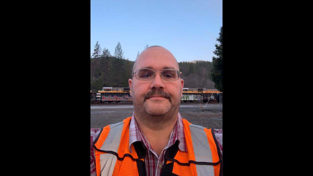 Jerry Rhea, 50, has worked for the Roseville Rail Yard since he was 19. He was celebrated by Union Pacific for 23 years of no injuries on the job in one of the most dangerous jobs in the nation.