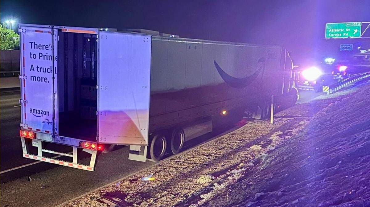 Sacramento County sheriff’s deputies detained a driver suspected to have stolen an Amazon truck trailer full of packages Friday on Interstate 80 near Antelope.