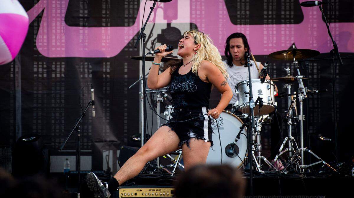 Sacramento’s Destroy Boys lead singer Alexia Roditis returns to her home town to perform during Sad Summer Fest in 2021 at Heart Health Park. She said her last memory of Cal Expo was being dumped on a ride at the State Fair.