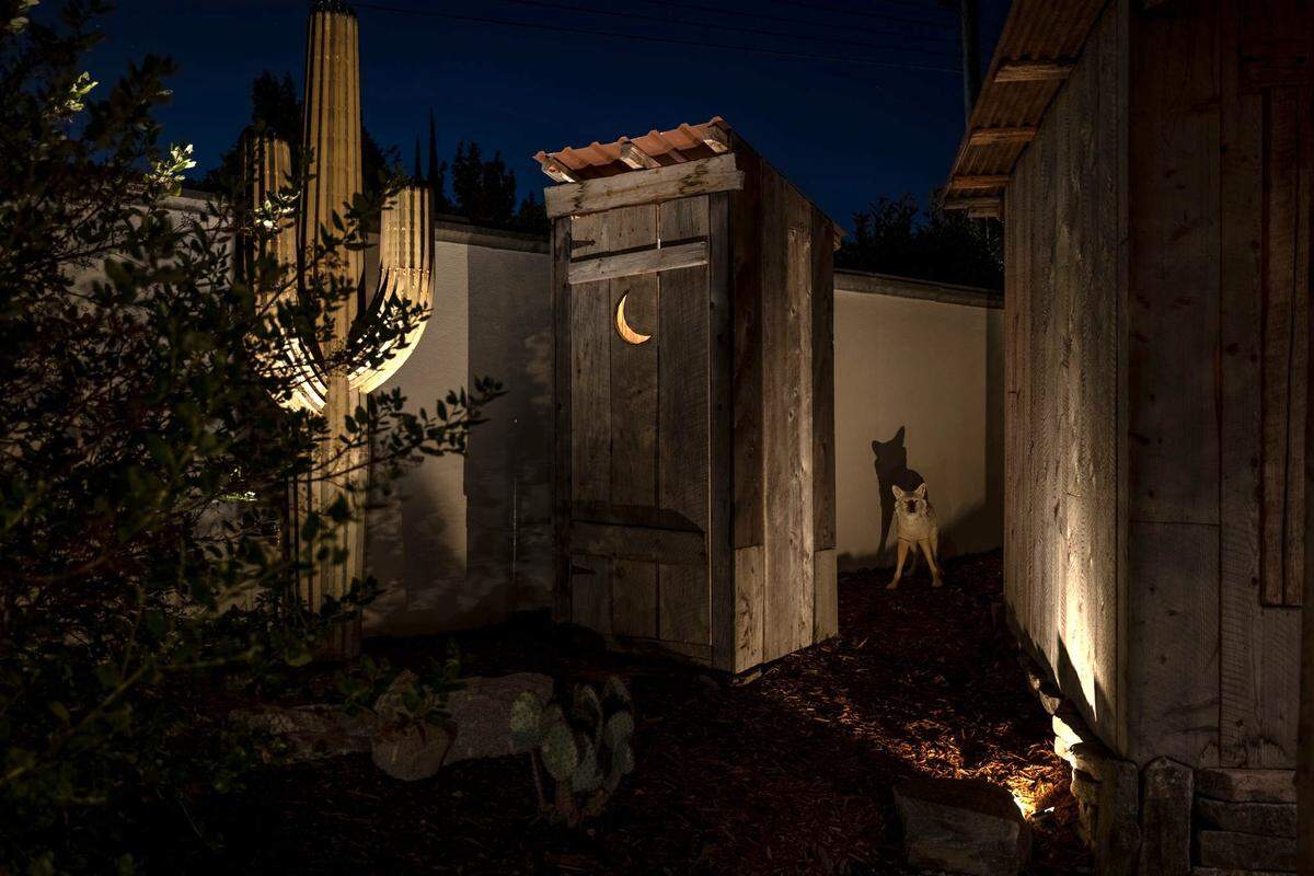 The portrait of the Wild West in Matthew Garry’s backyard is stunningly realistic.