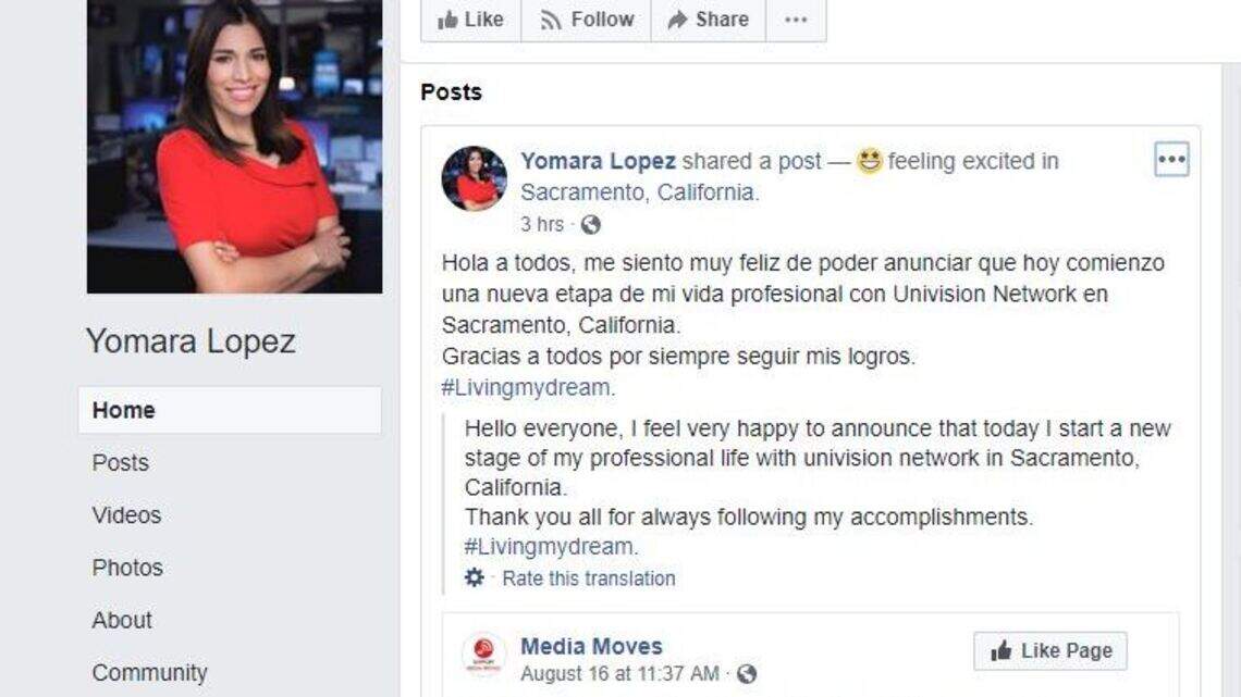 ‘#Livingmydream’: Spanish-language TV reporter excited to join Univision Sacramento