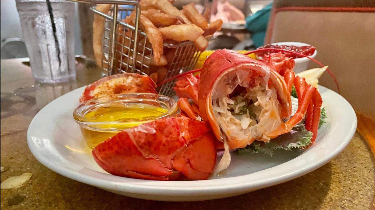 Rudy’s Hideaway Lobsterhouse sells a one-pound live Maine lobster with fries and corn for $28 on Thursdays.
