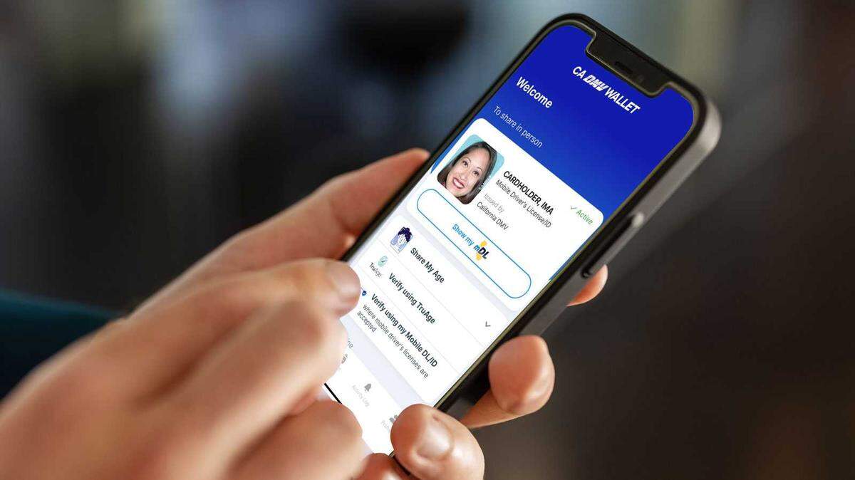 The California Department of Motor Vehicles is testing its new mobile driverâs license, also called MDL, through an iPhone app available now. The program is limited, however, to 1.5 million individuals.