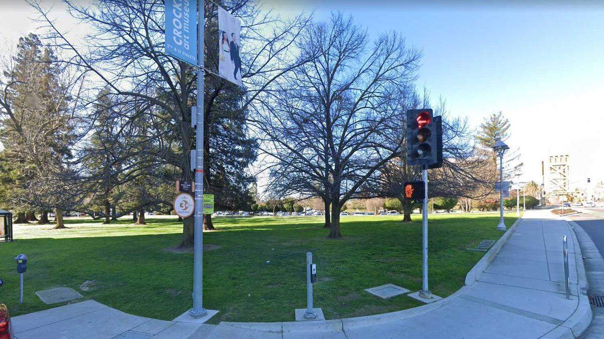 The southwest corner of Third Street and Capitol Mall is seen in an image from Google Maps in February 2021. The Sacramento Kings and Nashville-based developer Southern Land Co., unveiled plans Tuesday, Oct. 19, 2021, for a luxury 28-story, 225-apartment high-rise to open in 2025.