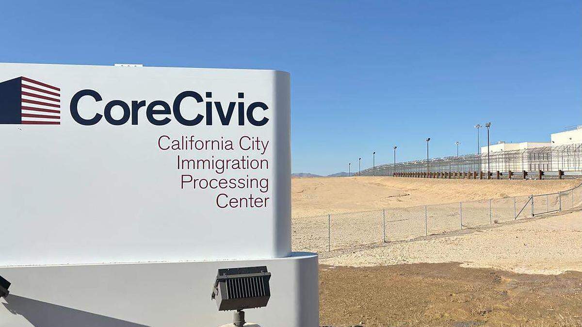 California City Immigration Processing Center is California's largest ICE detention facility. The 2,560-bed facility was formerly a privately-operated state prison until it closed in early 2024. A new court ruling and proposed federal rule are making it harder for detained immigrants to appeal for relief in court.(Melissa Montalvo/Fresno Bee/TNS)
