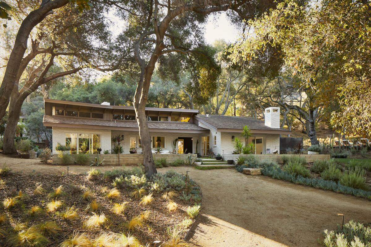The Calabasas, California home not only has a detached cantina, but the property spans more than four acres.