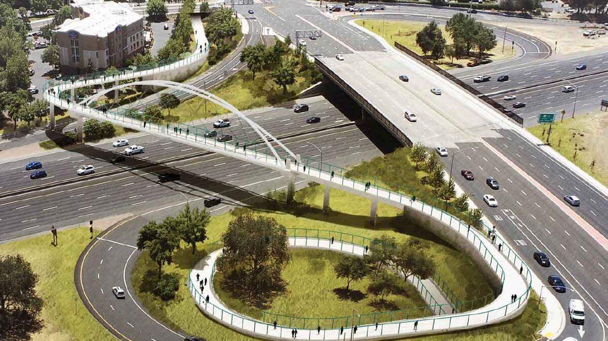 Construction on Rancho Cordova’s pedestrian overcrossing is expected to start this summer. The overcrossing will allow pedestrians and bicyclists to walk over Highway 50 on Zinfandel Drive between Folsom Boulevard and White Rock Road.