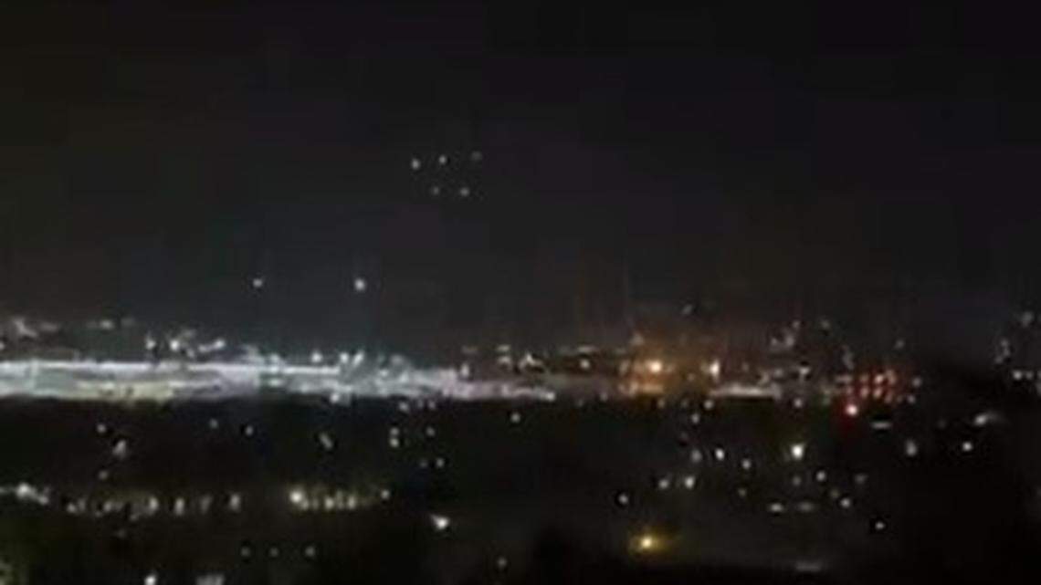 A pattern of up to five orange lights seen floating over the ocean off San Diego left residents guessing — and some “freaking out.”