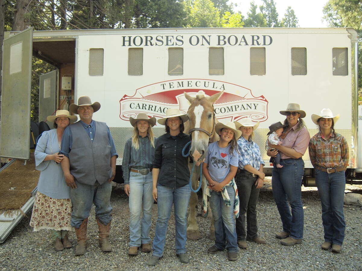 Matson, his wife Marika and daughter Annabel, and his crew of teamsters and helpers. They came all the way up from Temecula with their horses for the 76th annual Wagon Train.