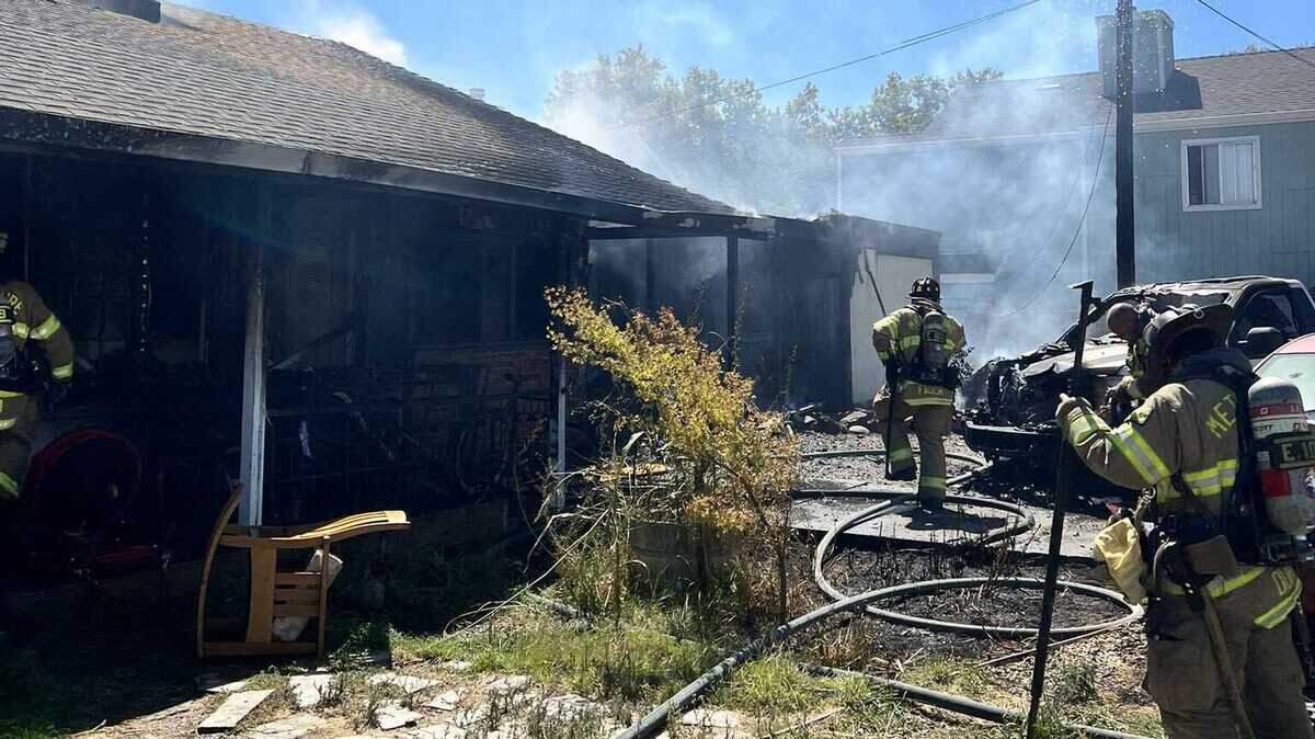 Firefighters found one person dead inside a burned home on Thursday afternoon Aug. 11, 2022, in the 5000 block of El Camino Avenue in Carmichael, California.