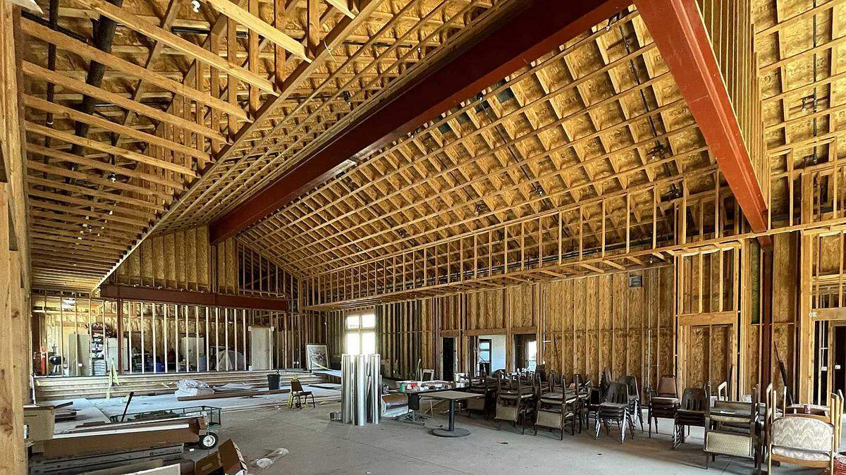 The Meadow Vista Community Center sits incomplete in this undated photo. Placer County residents have been trying to raise money for about 50 years to complete the center.