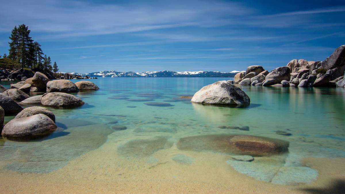 Stunning views of Sand Harbor at North Lake Tahoe, California.