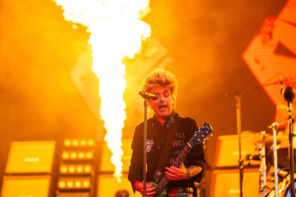 Billie Joe Armstrong performs with Green Day at the BottleRock music festival in Napa on Friday, May 23, 2025.