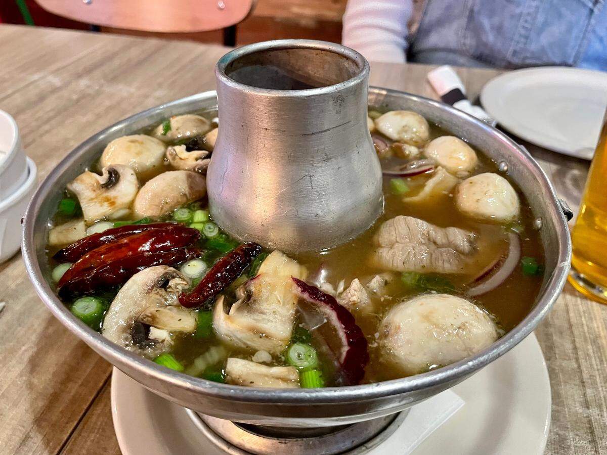 Manaao Thai Cuisine specializes in Isan dishes such as tom zabb kra dook moo.