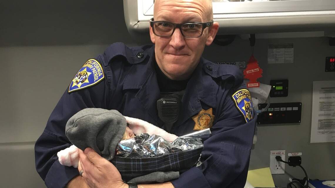 CHP officer delivers baby on the side of Highway 99