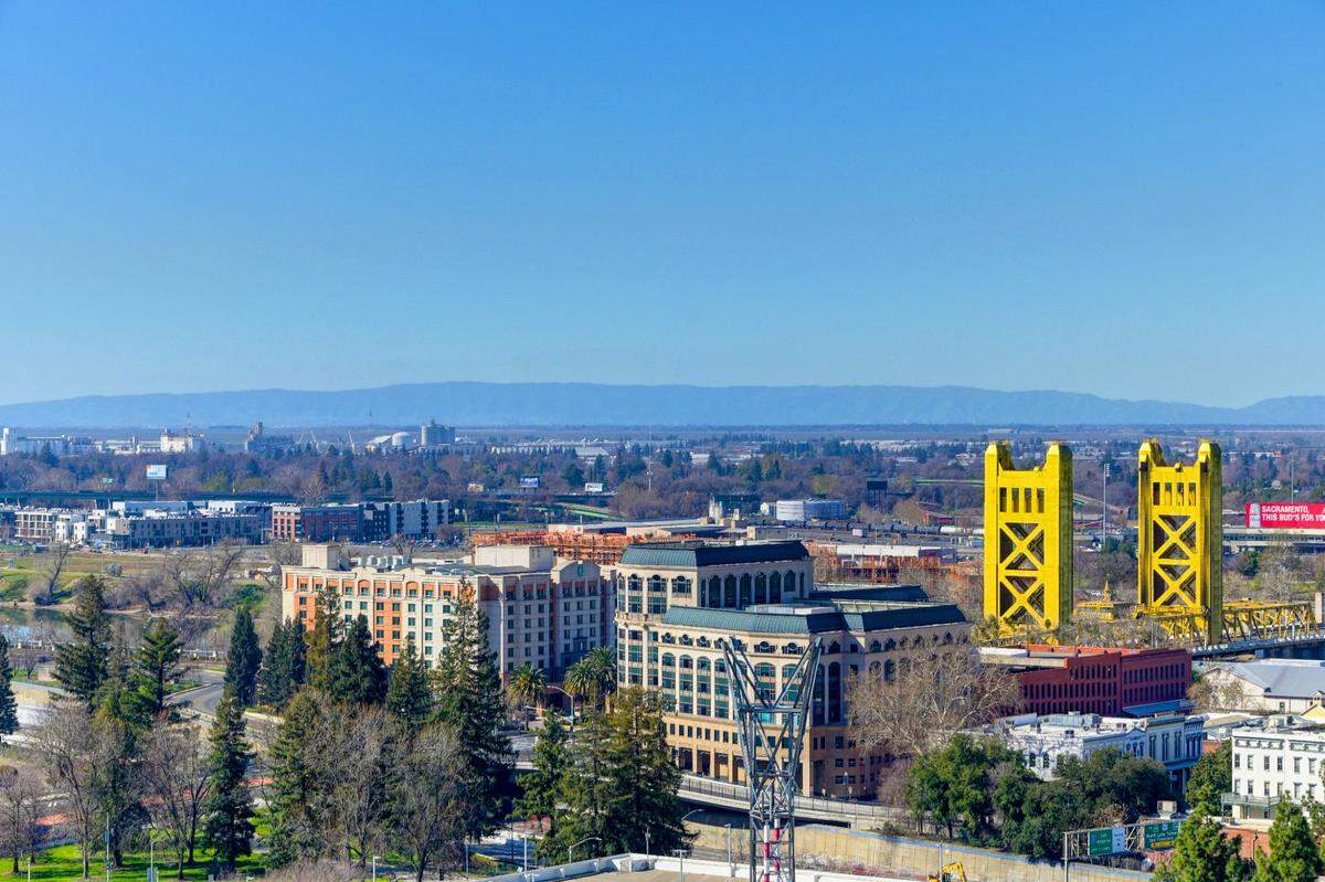A southwest view from the apartment at 500 J St. Unit 1801.