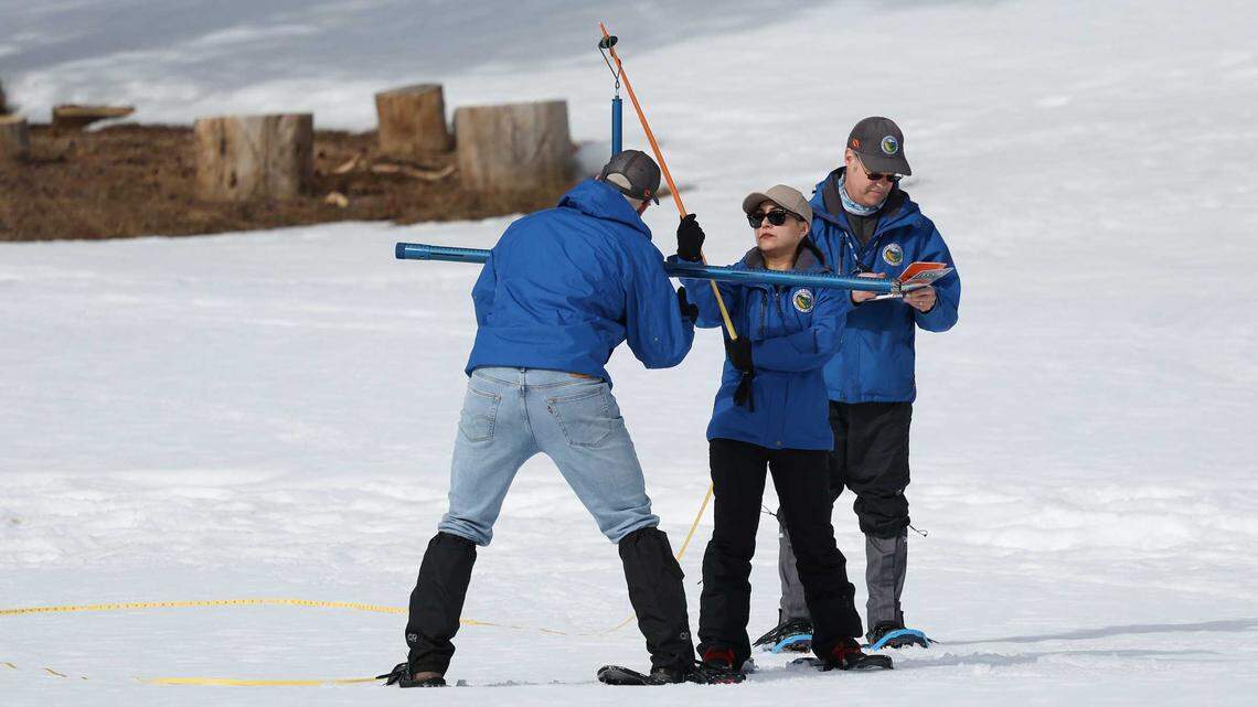California snowpack totals remain below average despite recent storms