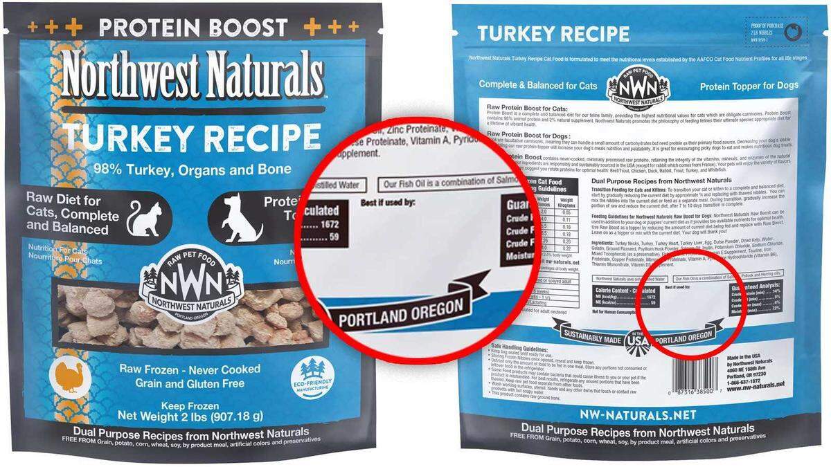 Oregon-based Northwest Naturals of Portland is recalling a batch of its Northwest Naturals brand two-pound Feline Turkey Recipe raw frozen pet food after it tested positive for the H5N1 avian influenza virus, company officials announced. The recalled bags have “Best if used by” dates of 05/21/26 B10 and 06/23/2026 B1.