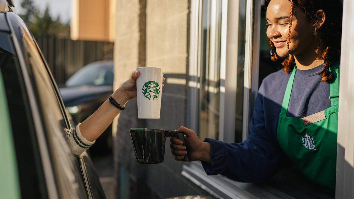 Starbucks customers could previously only use their personal cups in-store but can now also use them on mobile and drive-thru orders.