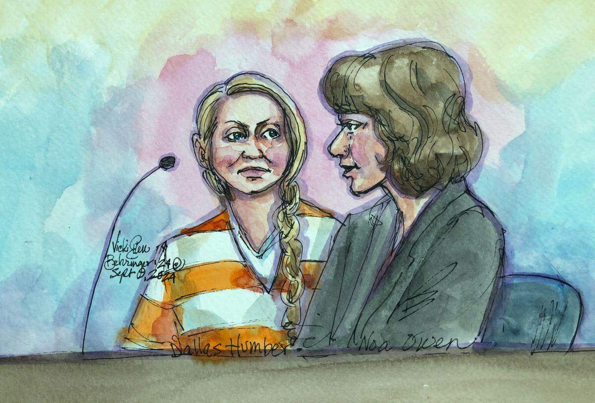 Dallas Erin Humber, 34, of Elk Grove, is arraigned in federal court in Sacramento on Monday.