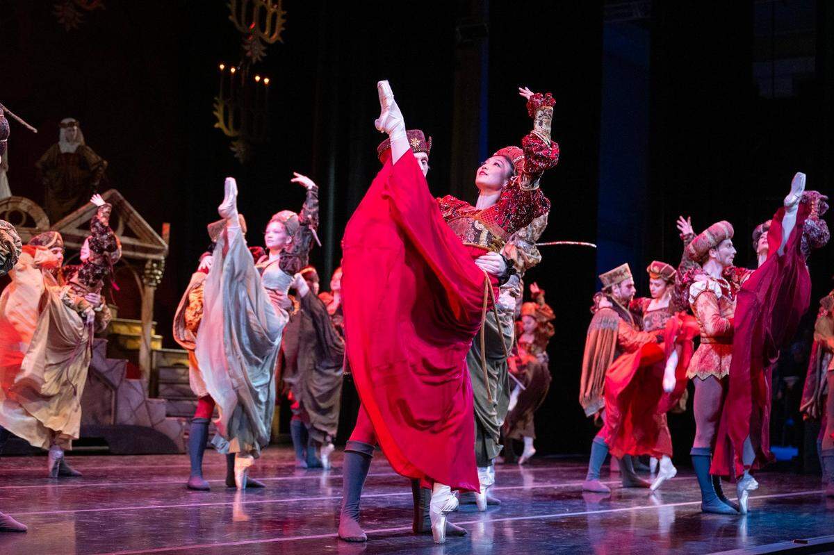Dancers of the Sacramento Ballet perform in “Romeo & Juliet” during a dress rehearsal Wednesday.