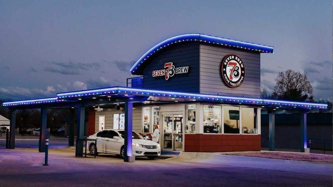 A 7 Brew Coffee drive-thru in Bradenton, Fla.. The company, founded in 2017 and now with more than 500 locations nationwide, has filed a design review application to bring a store to Roseville.