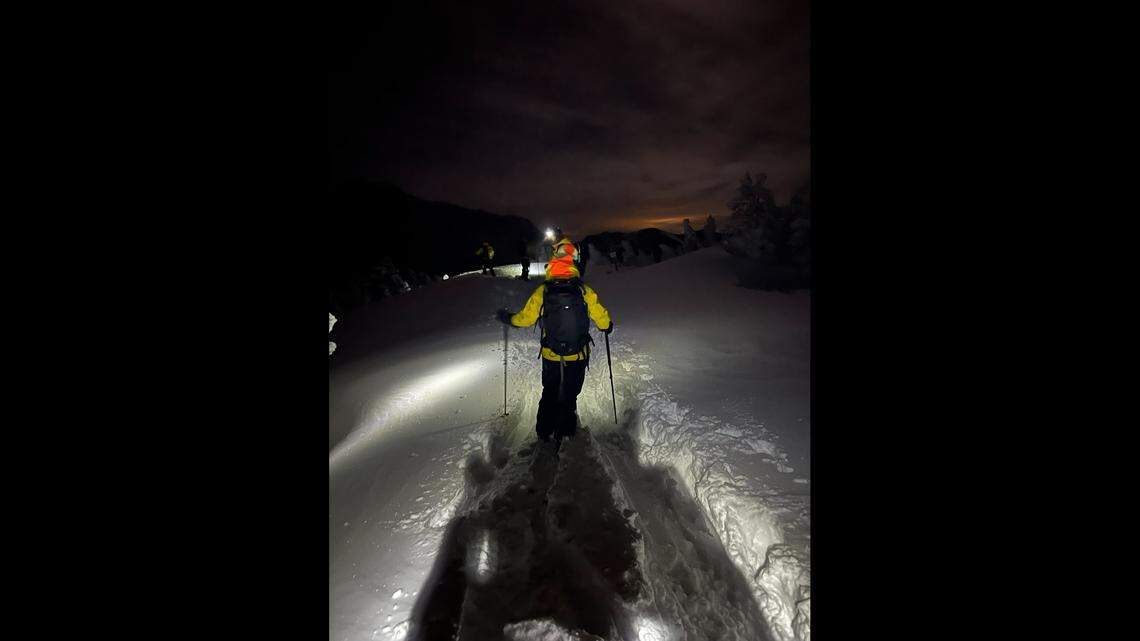 Two skiers were rescued hours after becoming lost in the backcountry, Wyoming rescuers said. 