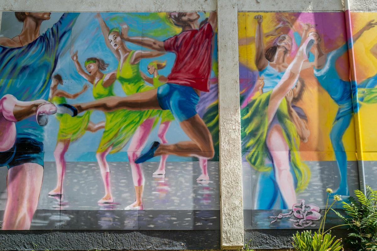 Artist Stephanie Taylor said she deliberately created her mural, titled “Dance,” to be movable after previous murals were painted over.