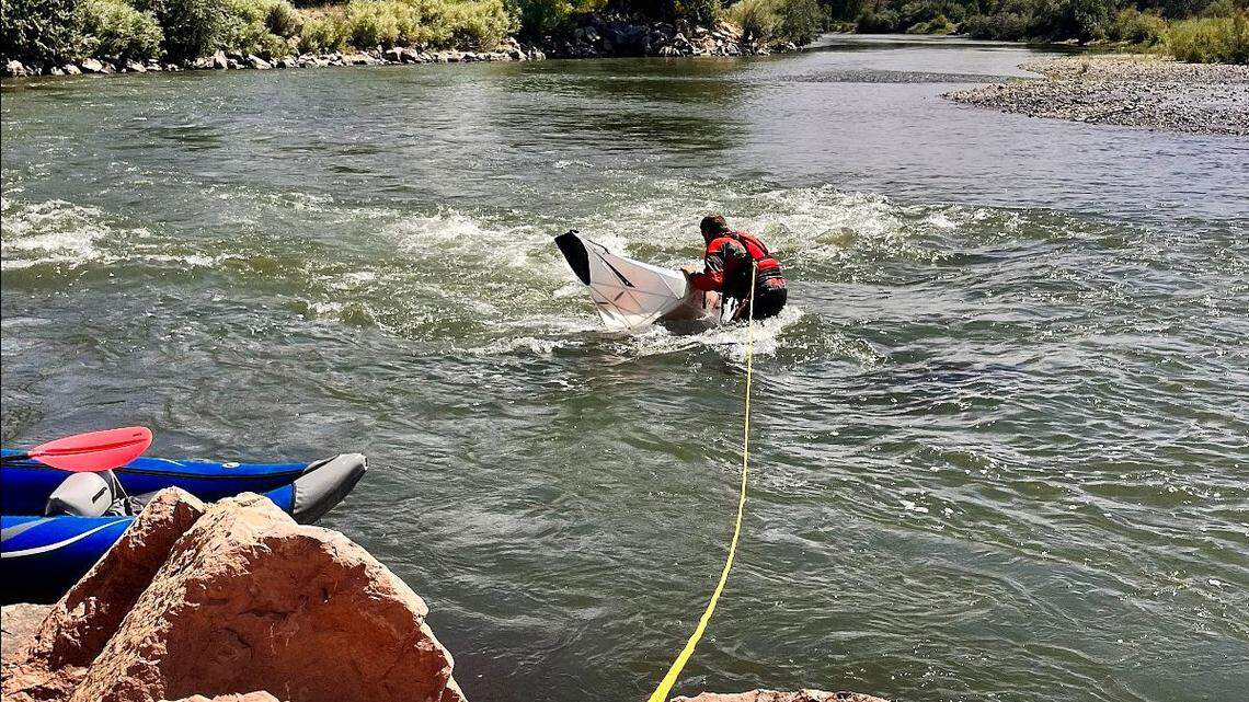 On Aug. 3, a ranger rushed into the Arkansas River in Colorado’s Lake Pueblo State Park to save a kayaker who struck a log and became trapped, officials said.